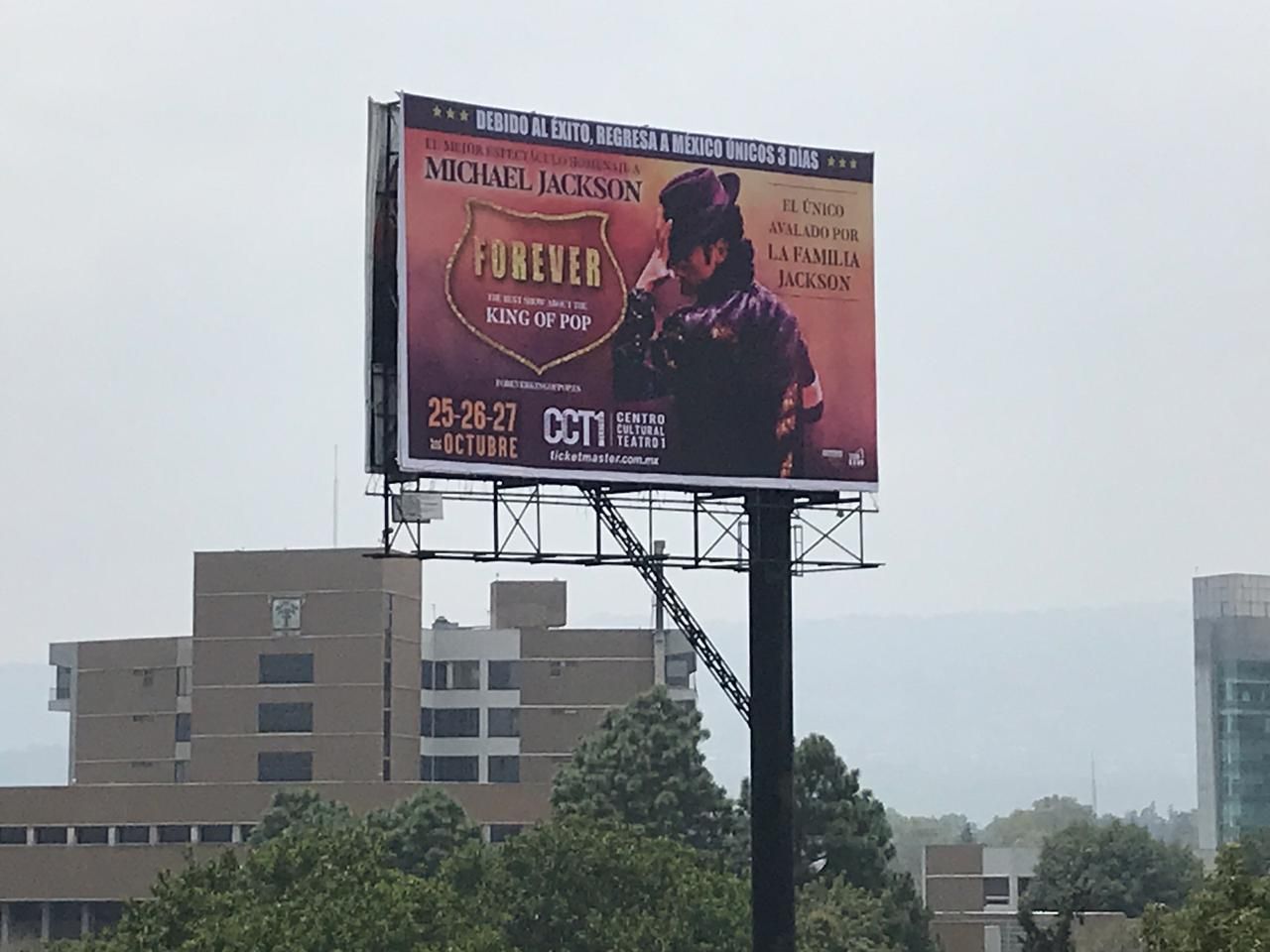 ProAD monopole billboard over a Mexico City road